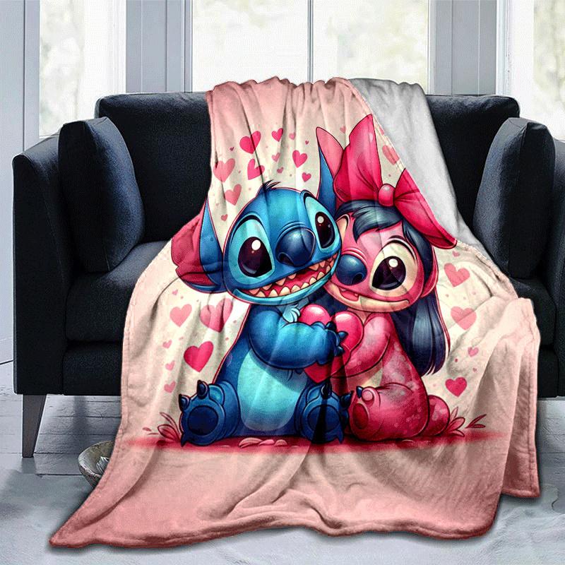 

1pc Stitch Printing Blanket - Soft, All-Season Throw for Living Room, Bedroom,Travel 80cmx120cm(31inx47in)
