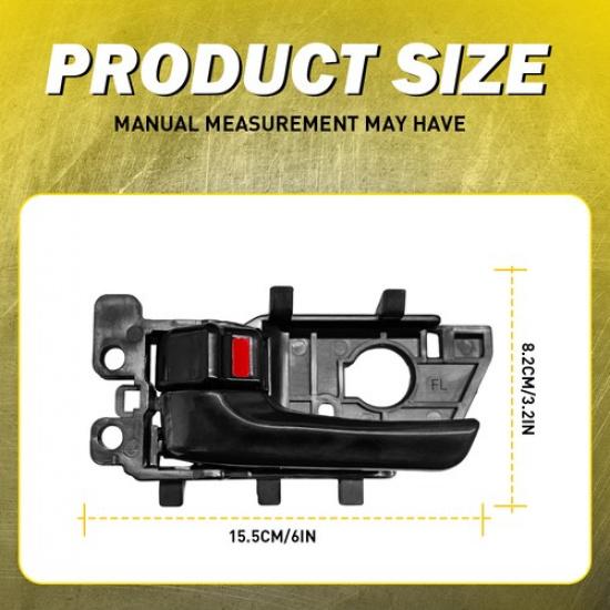 Interior Door Handle For 2010-13 Kia Forte Forte Koup Front or Rear LH Plastic