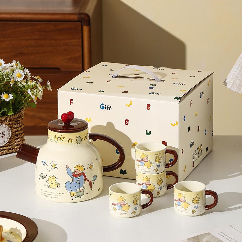 Star Prince's High looking Ceramic Pot Festival Opening Gifts for Cute Fun Pot Teapot Water Cup Teacup Souvenir