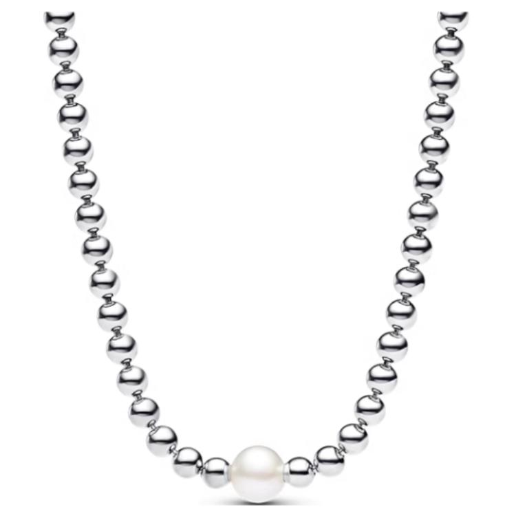 Pandora Solid Color Design 925 Silver Necklace Women necklace 393176C01 Box