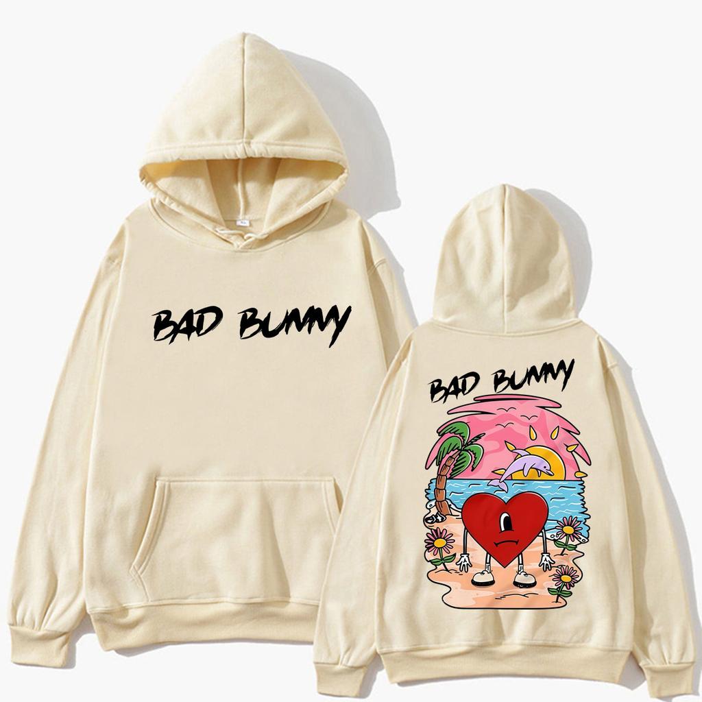 Rapper Bad Bunny Un Verano Sin Ti Album Hoodie Men Women Fashion Aesthetic Sweatshirt Loose Fleece Casual Pullover