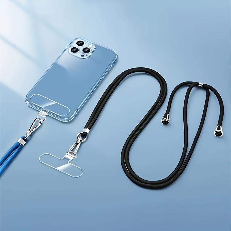 2/5pcs TPU Mobile Phone Lanyard Stickers - Universal Adhesive Mobile Phone Holder with Removable Anti-Loss Strap Connector Kit