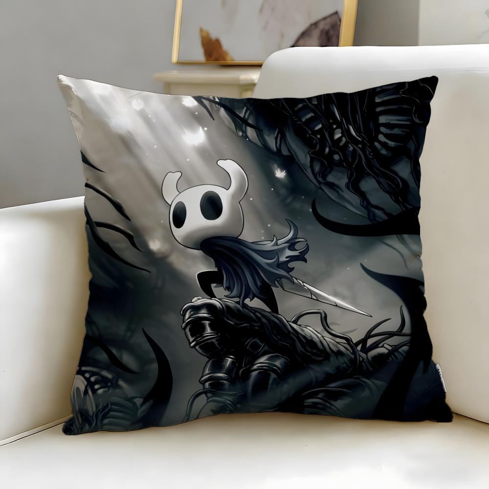 Popular Game Hollow Knight Cushion Cover Soft EasyWash Pillow Case Versatile for Couch Bed Travel and Office