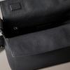 New CALVIN KLEIN SS25 Cow Leather Crossbody Bags Men's Space Black 4D3029G-UB1
