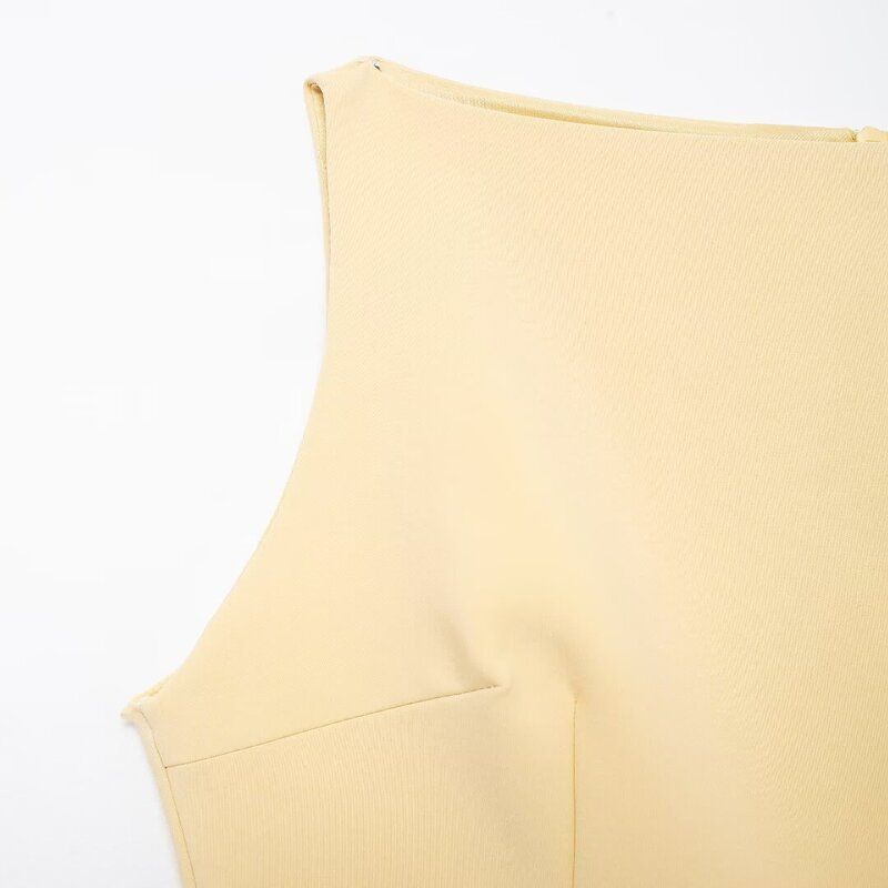 Fashion Style 2024 Autumn New Women's Clothing with Belt Silm Stretch Sleeveless Jumpsuit Skirt 8713777