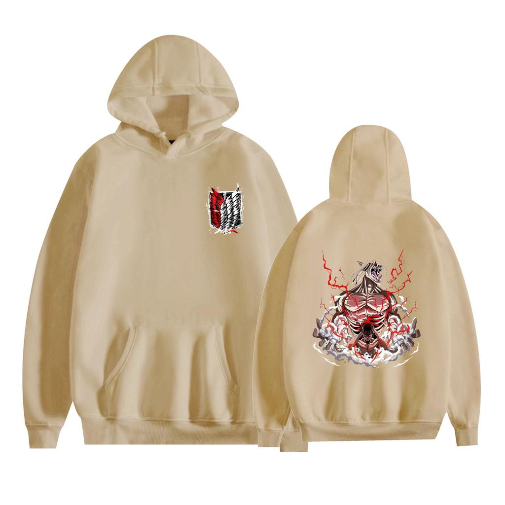 Attack on Titan Anime Hoodies Herbst Langarm Unisex Cartoon Pullover Streetwear Grafik Kleidung Sweatshirt