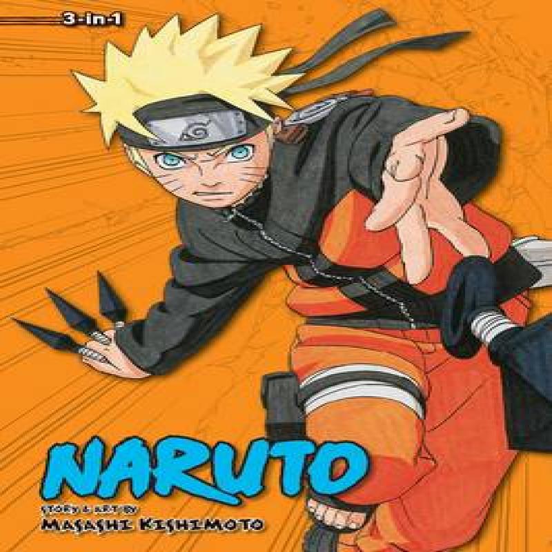 Naruto 3in1 Edition Vol. 10 by Masashi Kishimoto Paperback Book 9781421564746