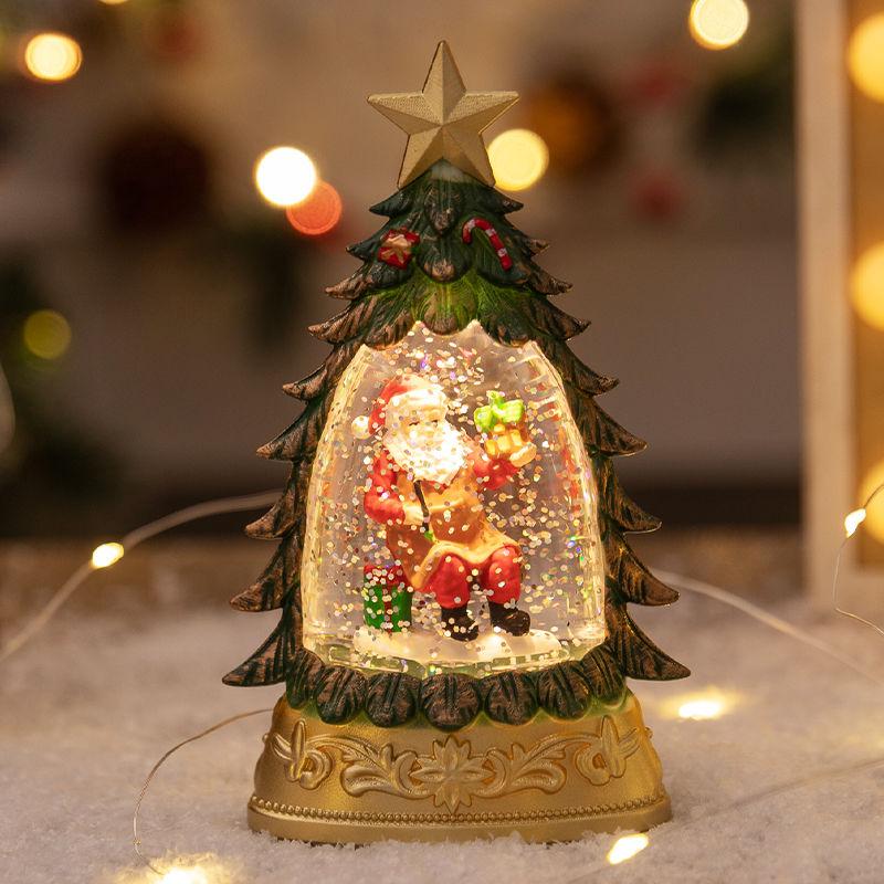 Christmas Tree Light Decorations Candles Snowflakes Table Decorations Christmas Gifts Sound Pop