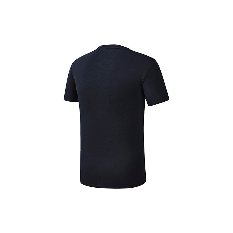 FILA Sport Minimalist Solid Color Logo Geometric Pattern Casual Knit Short Sleeve T-Shirt Men T-Shirts Royal-Blue A11M231104F-NV