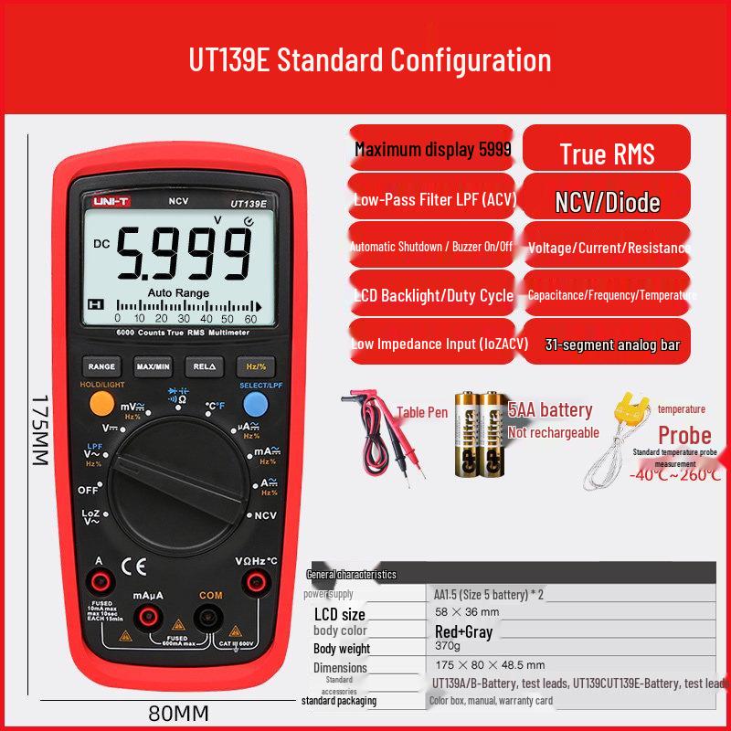 UNIT UT139 Series High Precision Digital Multimeter