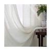Cremefarbene Leinenmischung Transparente Vorhänge für Schlafzimmer und Wohnzimmer