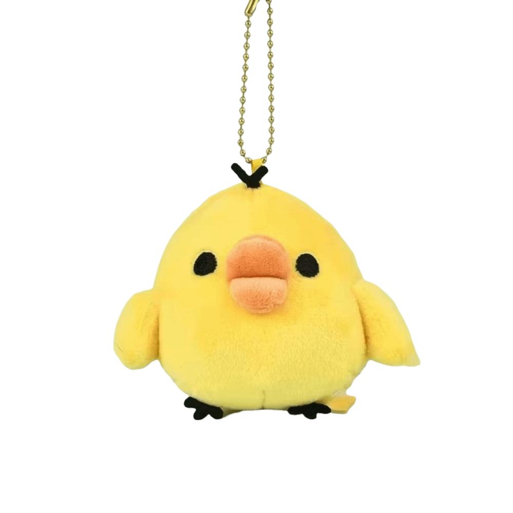 Yellow Cartoon Plushie Keychain Soft Animal Backpack Pendant Doll Cute Chicken Plushie жёлтый