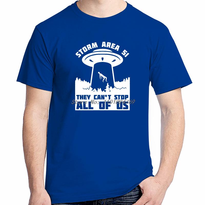 Summer Cotton Tshirt Area 51 They Cant Stop All Of Us Graphic T Shirts Short Sleeve Tshirts Streetwear Printed Tshirt