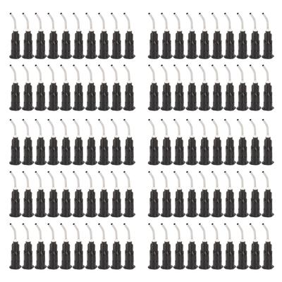 100 unidades Puntas de Aguja de Irrigación Precurvadas Desechables Dentales Repuesto de Punta de Aguja Dispensadora Dental