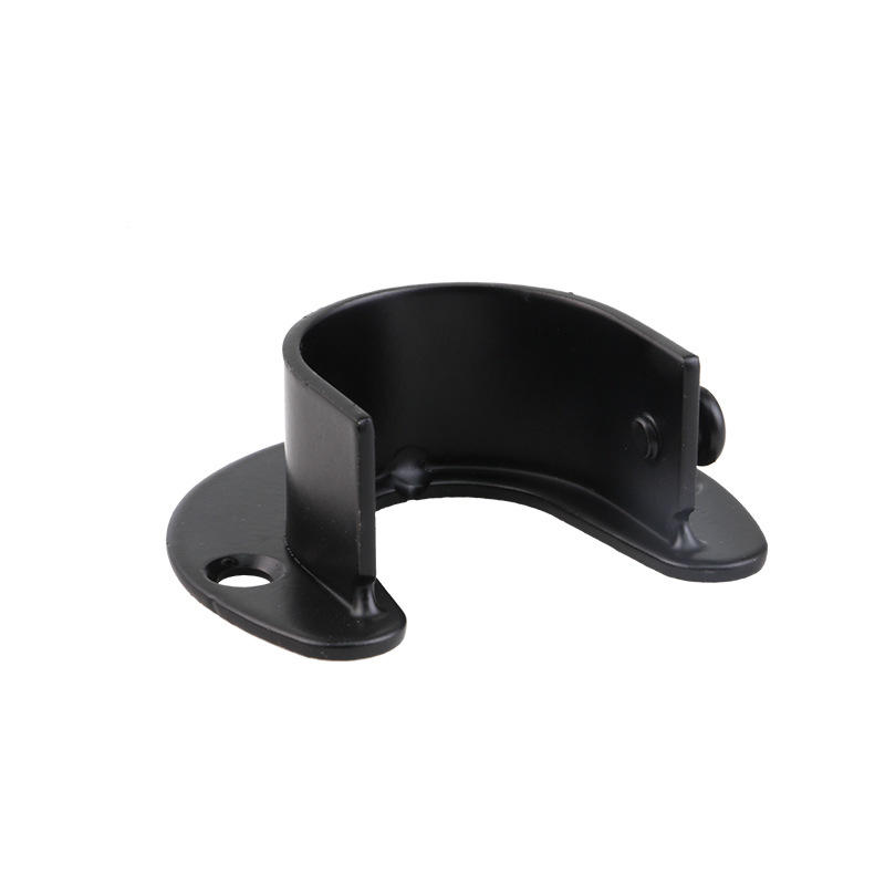 Stainless Steel Flange Seat Fixing Hardware Accessories Curtain Rod Wardrobe Hanger Tube Hook Fixed Support Bracket