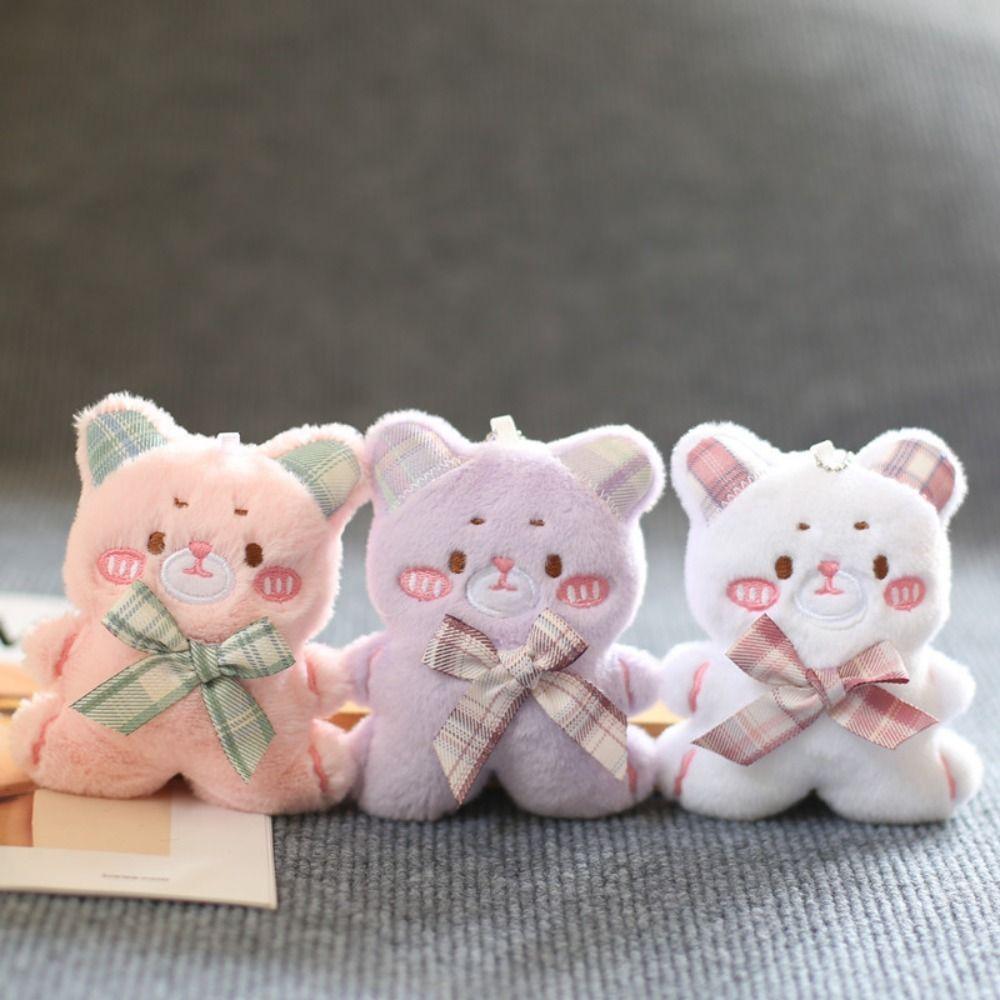 

Bear Doll Necktie Bear Doll Pendant Plush Toy Necktie Bear Plush Keyring Fun Decorative