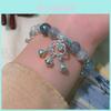 Elegant New Chinese Style Bracelet With Alloy Peace Lock Beads And Vintage Charm