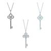 Original Brand Girl Necklace 925 Jewelry Sterling Silver Necklace Ladies Chain Key Short Necklace Pendant