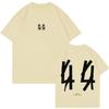 Stylisches Schwarzes Oversized Baumwoll-T-Shirt von 44 Label Group mit Roter 44 und Doping Kontrolle Aufdruck T-Shirt