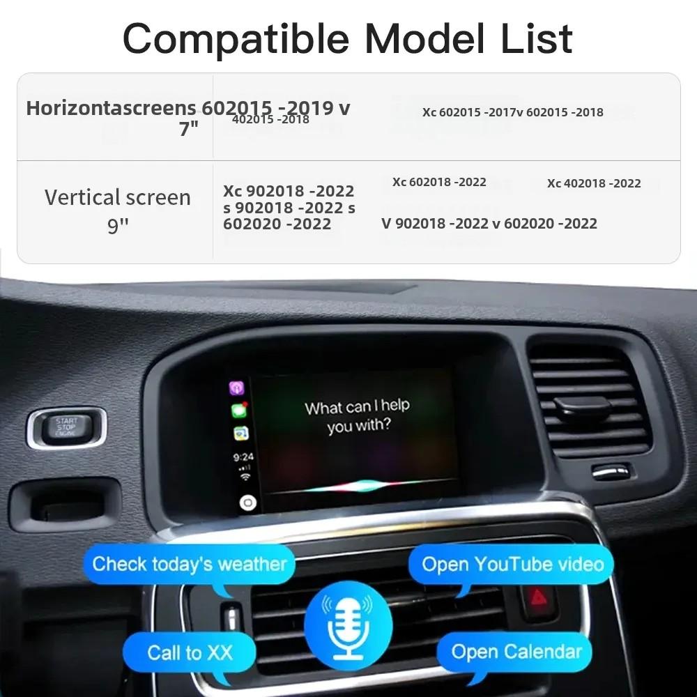 AUTOABC Wireless CarPlay Android Auto Interface Decoder Box Mirror Link For Volvo Xc60 S60l V60 V40 S60 Accessories Airplay