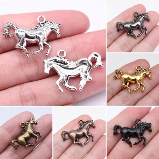 Metal Horse Pendant Retro Horse Charm Vintage Running Horse Pendant for Jewelry Making DIY Earrings Keychains Necklaces Craft Projects