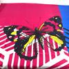 Dior 22ANP090I610 Butterfly butterfly  Scarf silk pink/blue