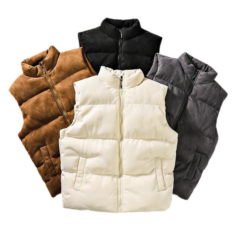American retro suede vest men's autumn and winter trendy brand loose thickened warm sleeveless jacket