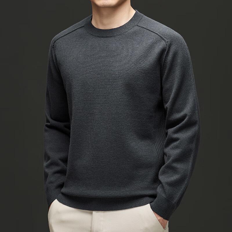 Yiliteng Men's YTMTST6818 Loose Fit Round Neck Knit Sweater