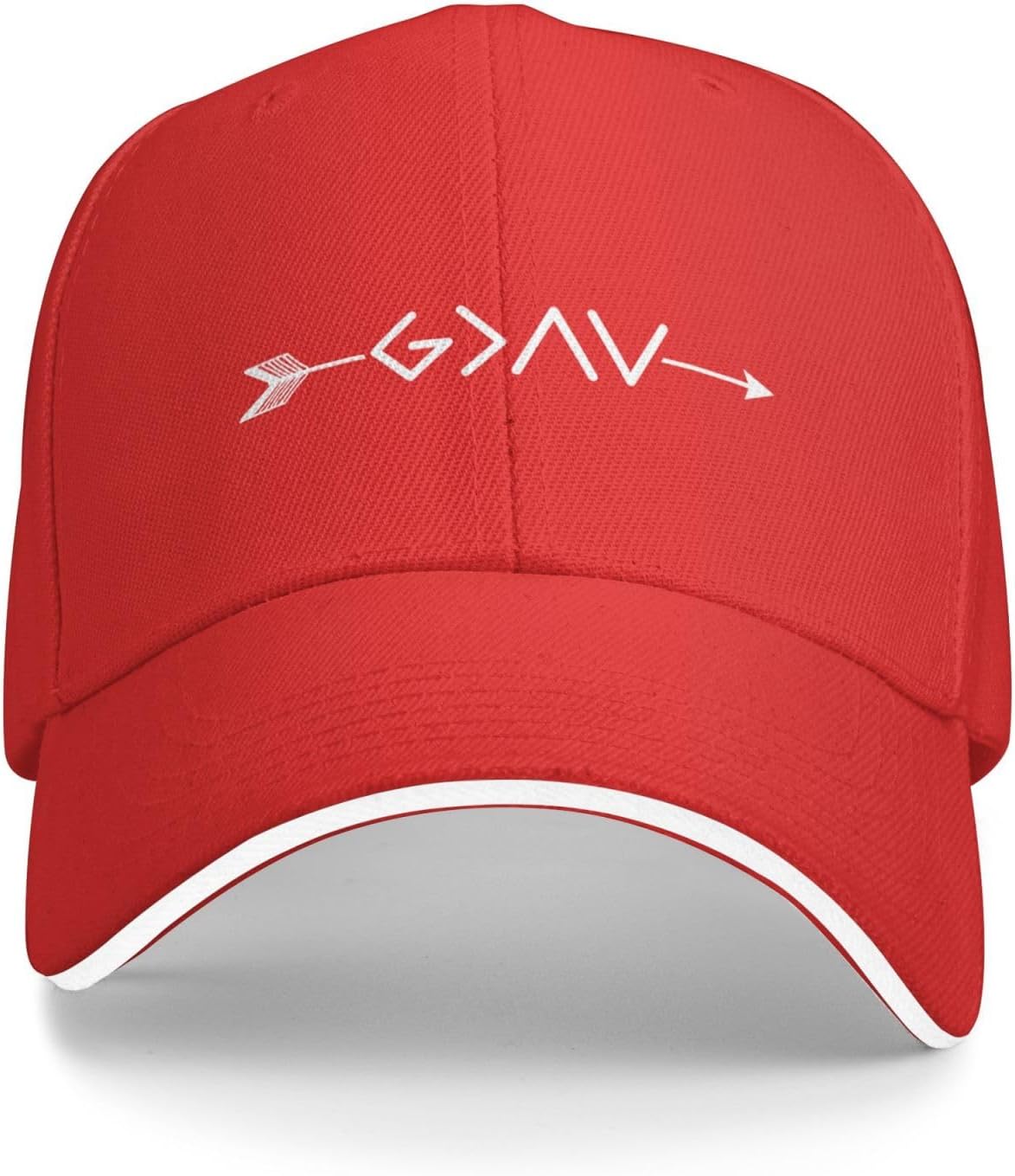 

God is Greater Than Highs and Lows Arrow Graphic Baseball Cap Polyester Adjustable Unisex Adults One Size