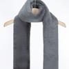 LALA Fur Long Scarf - Grey