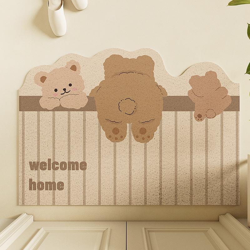 Entry household floor mat Entry door Entrance porch entrance Silk ring pvc door mat Entry door Dirt-resistant foot mat Household 40*60