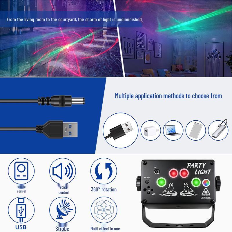 Aurora Starry Sky Laser Projector Light for Indoor Parties