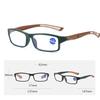 Vintage Rechteckige Lesebrille für Damen Herren Unisex Blaulichtfilter Computerbrille Retro HD Glas Alterssichtigkeit+1.0+4.0