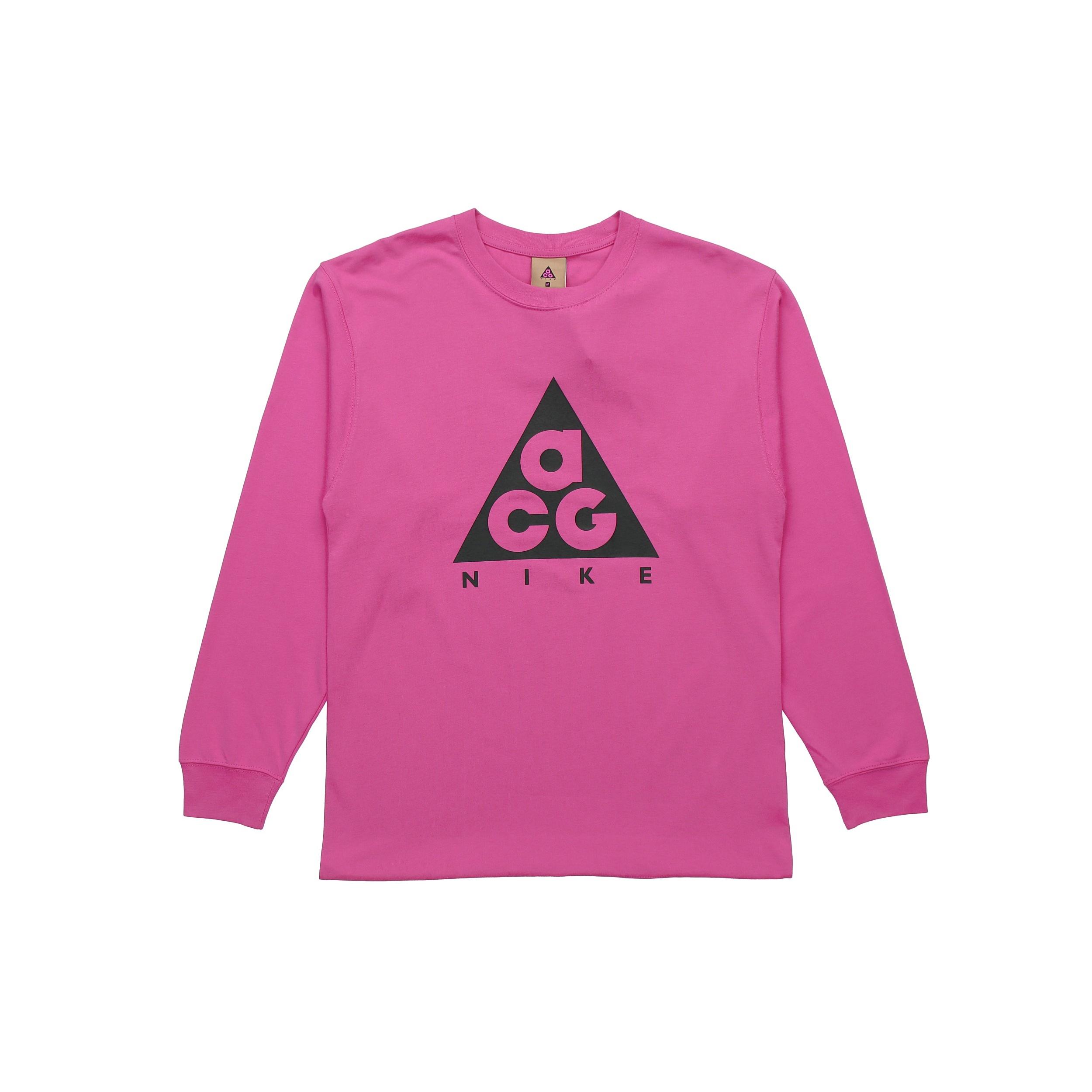 Nike As M Nrg ACG Ls Tee Black Logo Round Neck Long Sleeves Purple Red Purplered Men s BQ7203-623 S