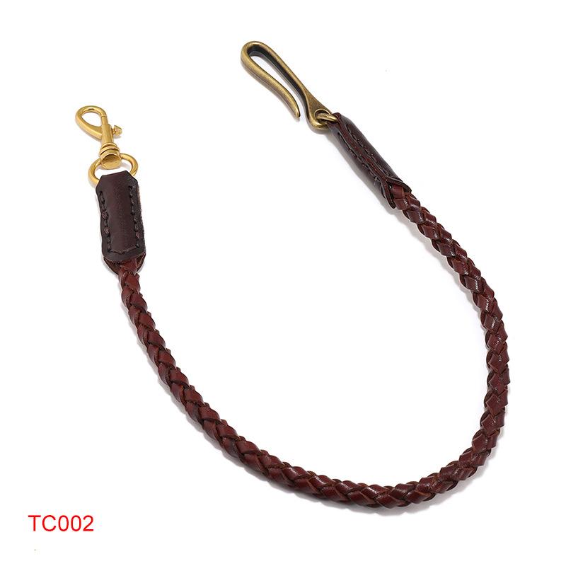 Photos - Brooch Hip Hop Keychain Waist Leather Biker Chain Brown Color Rock Punk Trousers Jean Motorcycle Men Jewelry Cross Braid Pants Chai