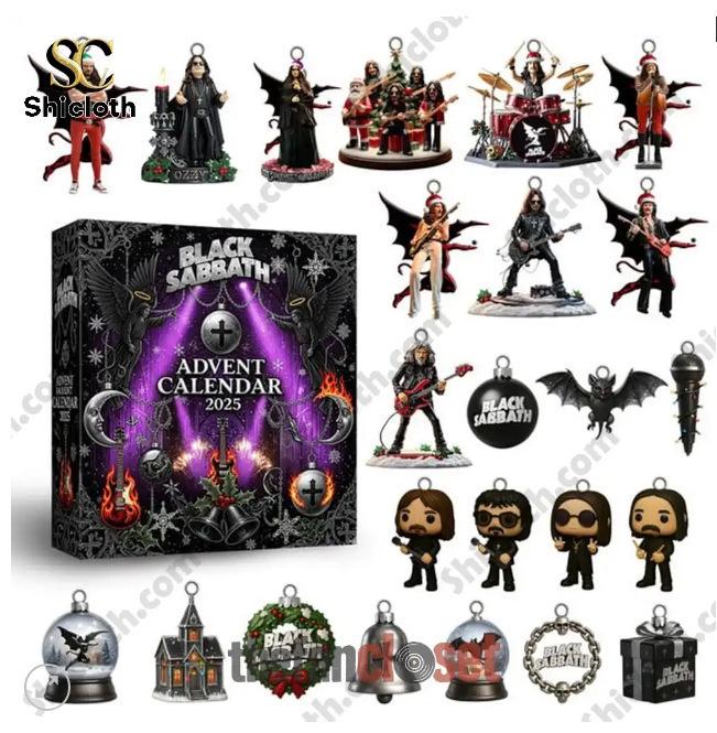 

Набір прикрас для різдвяного адвент-календаря Black Sabbath 26*18*3CM