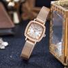 Vintage Female Quartz Watch With Waterresistant Alloy Strap For Elegant Office Wear