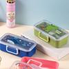 700ML Kids Bento Lunch Box Leak-proof Snack Box Cartoon BPA-Free Easy Carry Children Meal Prep Container with for School And Outdoor Adventures