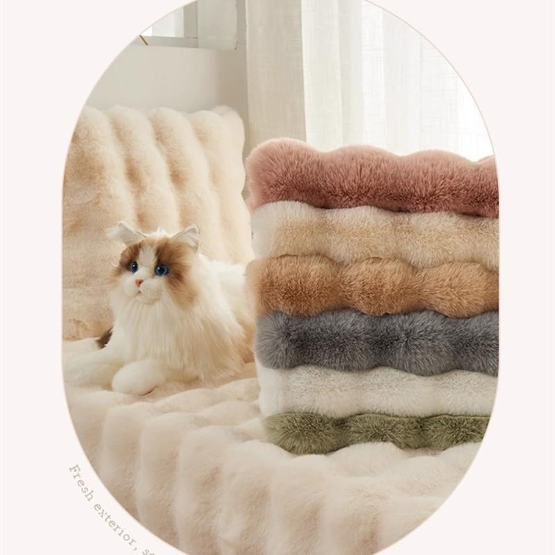 Non-slip Sofa Towel Dog Pet Sofa Cushion Winter Thicken Plush Corner Sofa Cover Sectional Chaise Longue Couch Mat Multi-size