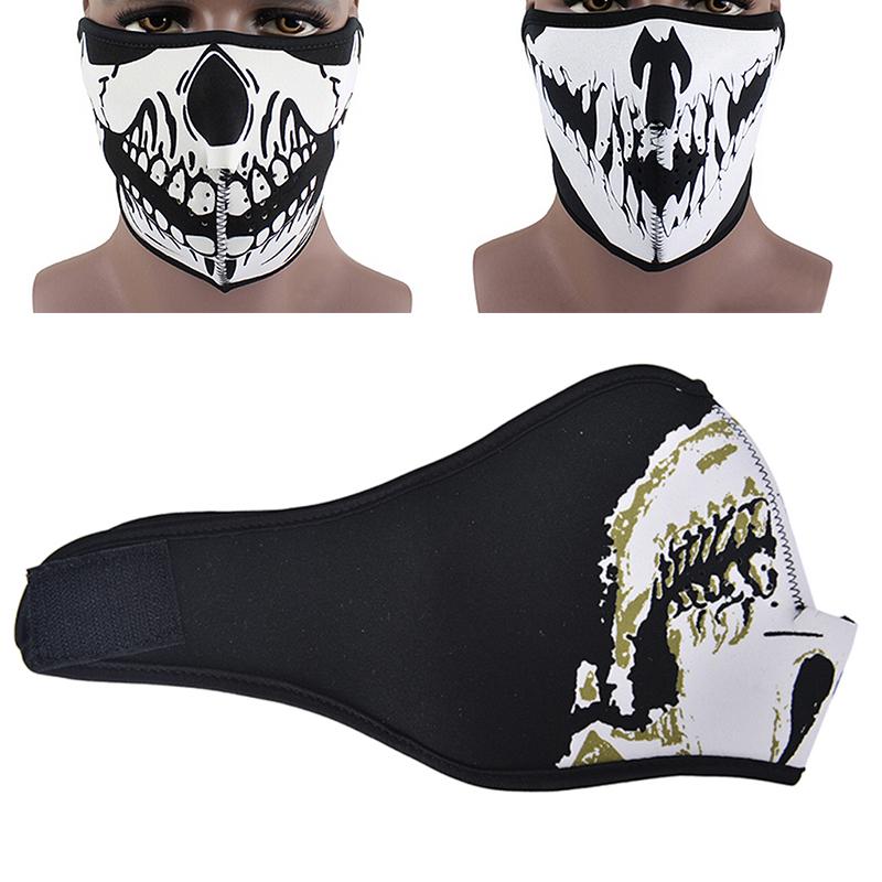 Punk Schedel Neopreen Halve Gezichtsmasker Ski Schaats Snowboard Motorfiets Bescherming