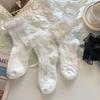 Lace Trim Bowknot Detail Ankle Socks 6 Pairs Thin Summer Middle Calf Socks for Japanese Styles Students Daily Wear