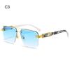 Square Frameless Sun Glasses UV400 Cutting Lenses Eyewear Retro Gradient Shades  for Women