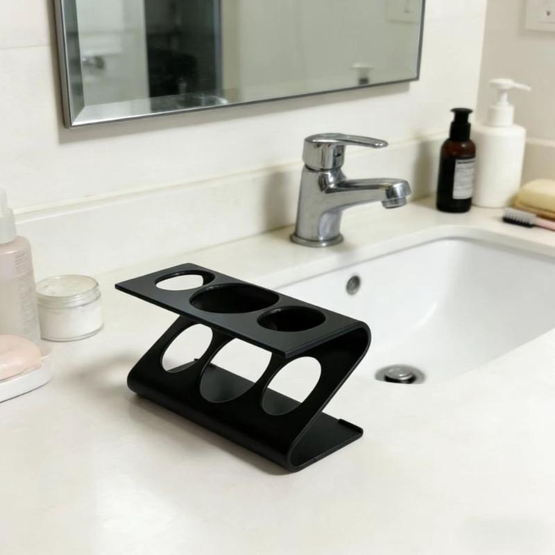 Z Shape Bathroom Toothpaste Holder with 3 Slots Suitable for Electric Toothbrush and Tubes Space Saving Organizer
