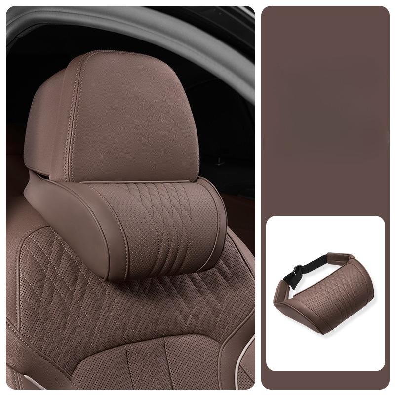 Car Headrest Pillow - Ultra-Soft Breathable Design,Durable Premium Material for Long Drives & RVs Use, Comfortable Car Seat, Contoured Headres