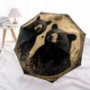 1 PC Automatic Folding Umbrella - Black Bears Pattern, Portable & Foldable Design with 8 Ribs, Christmas Birthday Gifts