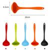 5 Color 200mm Non-stick Silicone Ladle Soup Spoon Heat Resistant Round Scoop All-in-one Silicone Large Spoon Kitchen Utensils