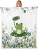Cute Meerkat Blanket Soft Fleece Throw Animal Lover Gift Kids Room Decor Floral Design Home Decoration