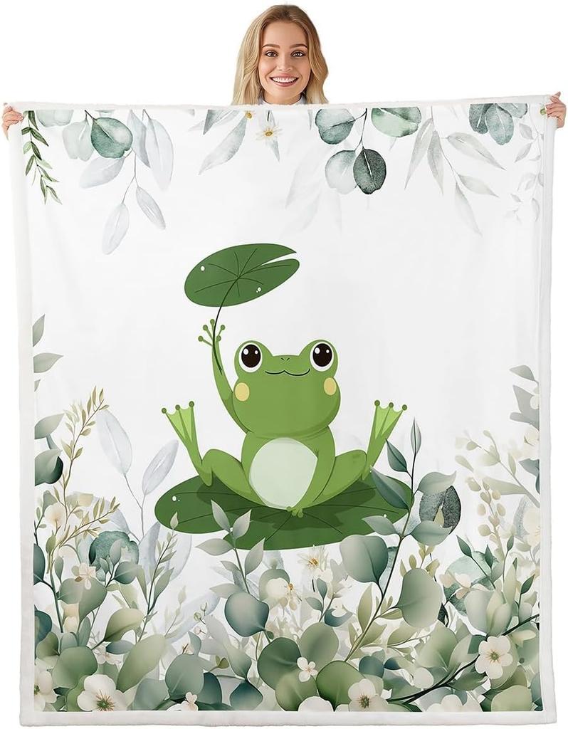 Cute Meerkat Blanket Soft Fleece Throw Animal Lover Gift Kids Room Decor Floral Design Home Decoration