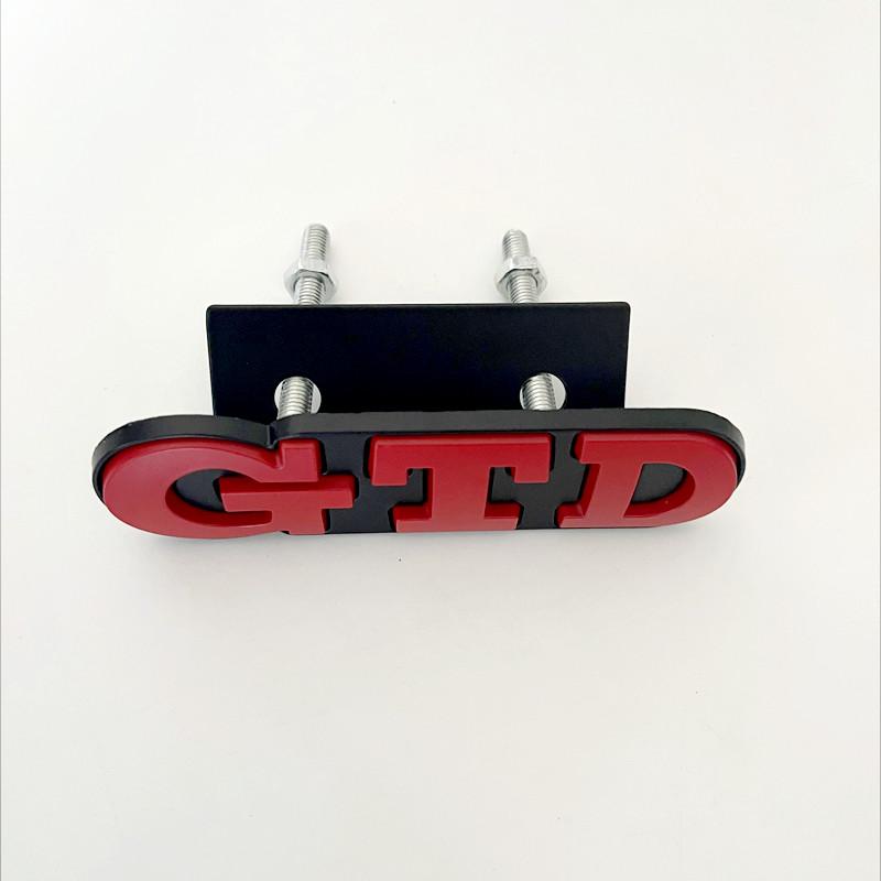 3D Metal Front Grille GTD Logo Emblem Rear Trunk Badge Stickers For Volkswagen VW Golf 2 4 5 6 7 R MK2 MK3 MK4 Car Accessories BA5