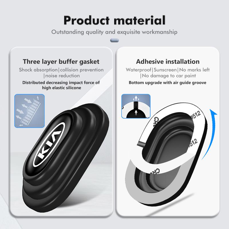 BBEA9 8pcs Car Door Anti-Collision Shock Absorber Sticker Accessories Sticker For KIA Sorento Stinger Spectra Niro Cadenza Sephia